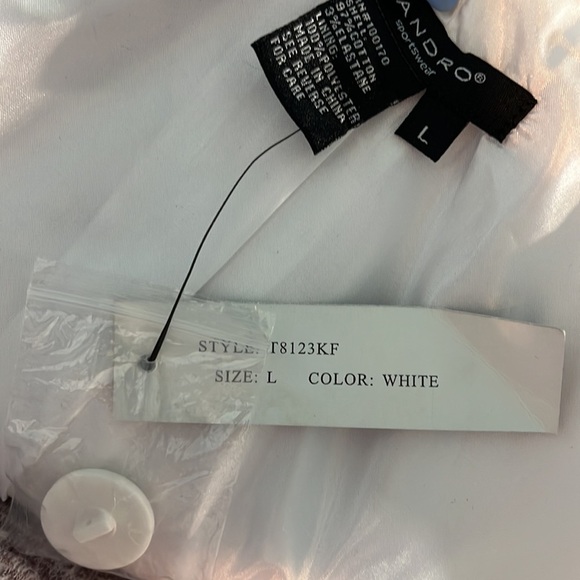 Sandro Sportswear Jacket NWT Round Collar Belt White Size Large - Picture 8 of 10